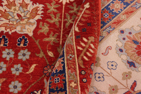 handmade Traditional Design Red Ivory Hand Knotted RECTANGLE 100% WOOL area rug 8x10