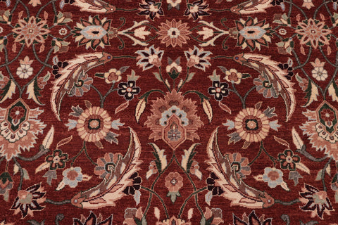 handmade Traditional Lahore Copper Rose Hand Knotted RECTANGLE 100% WOOL area rug 8' x 10'