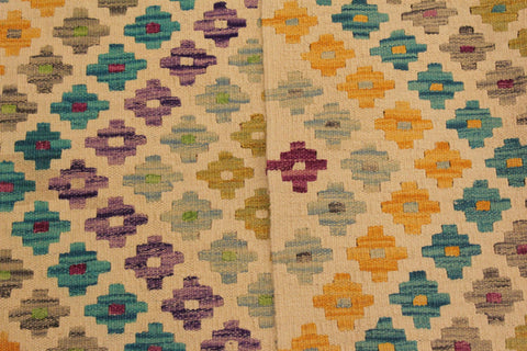 handmade Modern Kilim Beige Purple Hand-Woven RECTANGLE 100% WOOL area rug 5x7