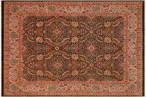 handmade Transitional Design Brown Lt. Gray Hand Knotted RECTANGLE 100% WOOL area rug 8' x 10'