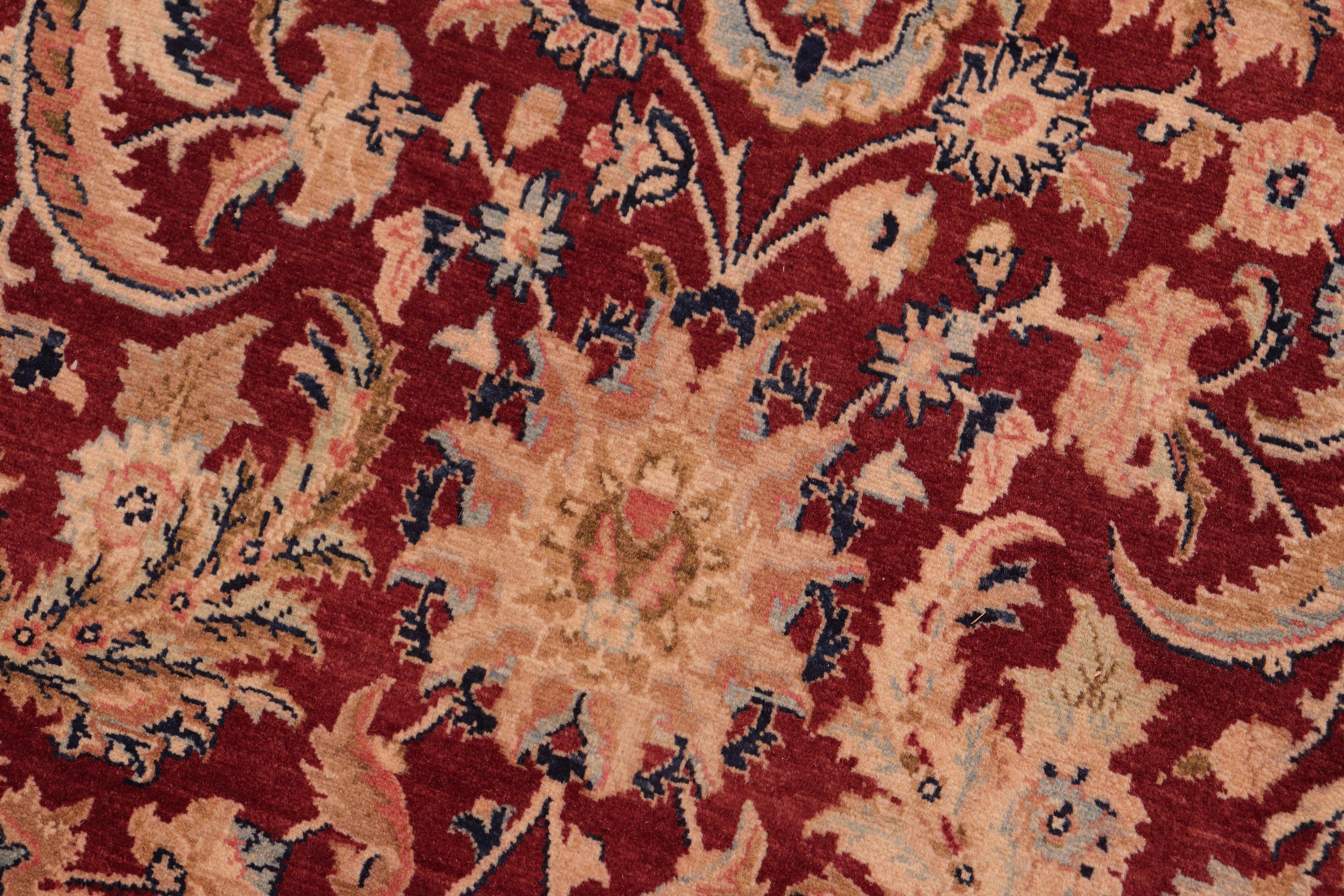 handmade Transitional  Red Blue Hand Knotted RECTANGLE 100% WOOL area rug 8x10