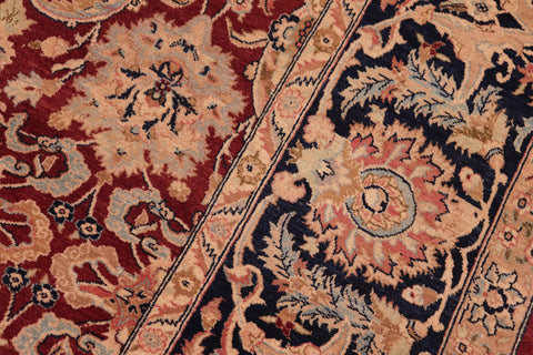 handmade Transitional  Red Blue Hand Knotted RECTANGLE 100% WOOL area rug 8 x 10