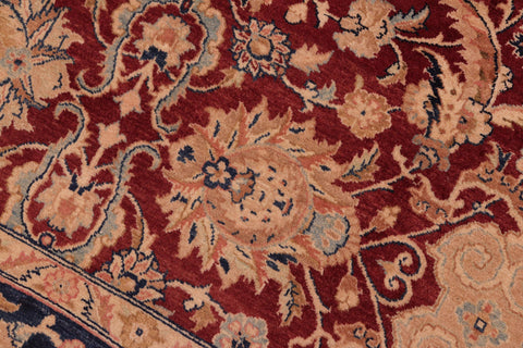 handmade Transitional  Red Blue Hand Knotted RECTANGLE 100% WOOL area rug 8 x 10