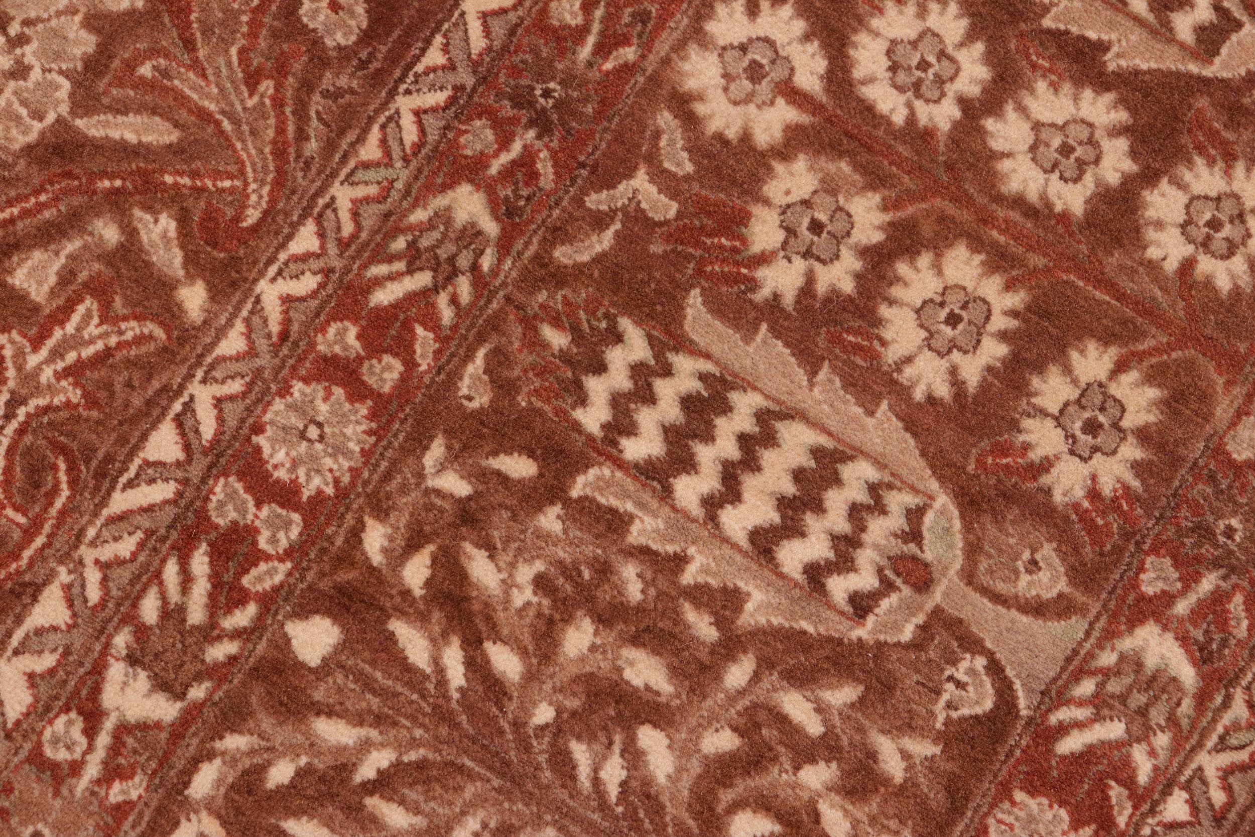 handmade Traditional Tajdar Brown Brown Hand Knotted RECTANGLE 100% WOOL area rug 8 x 10