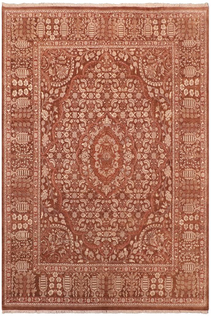 Traditional Tajdar Lindsay Brown Brown Hand Knotted Area rugs 8X10