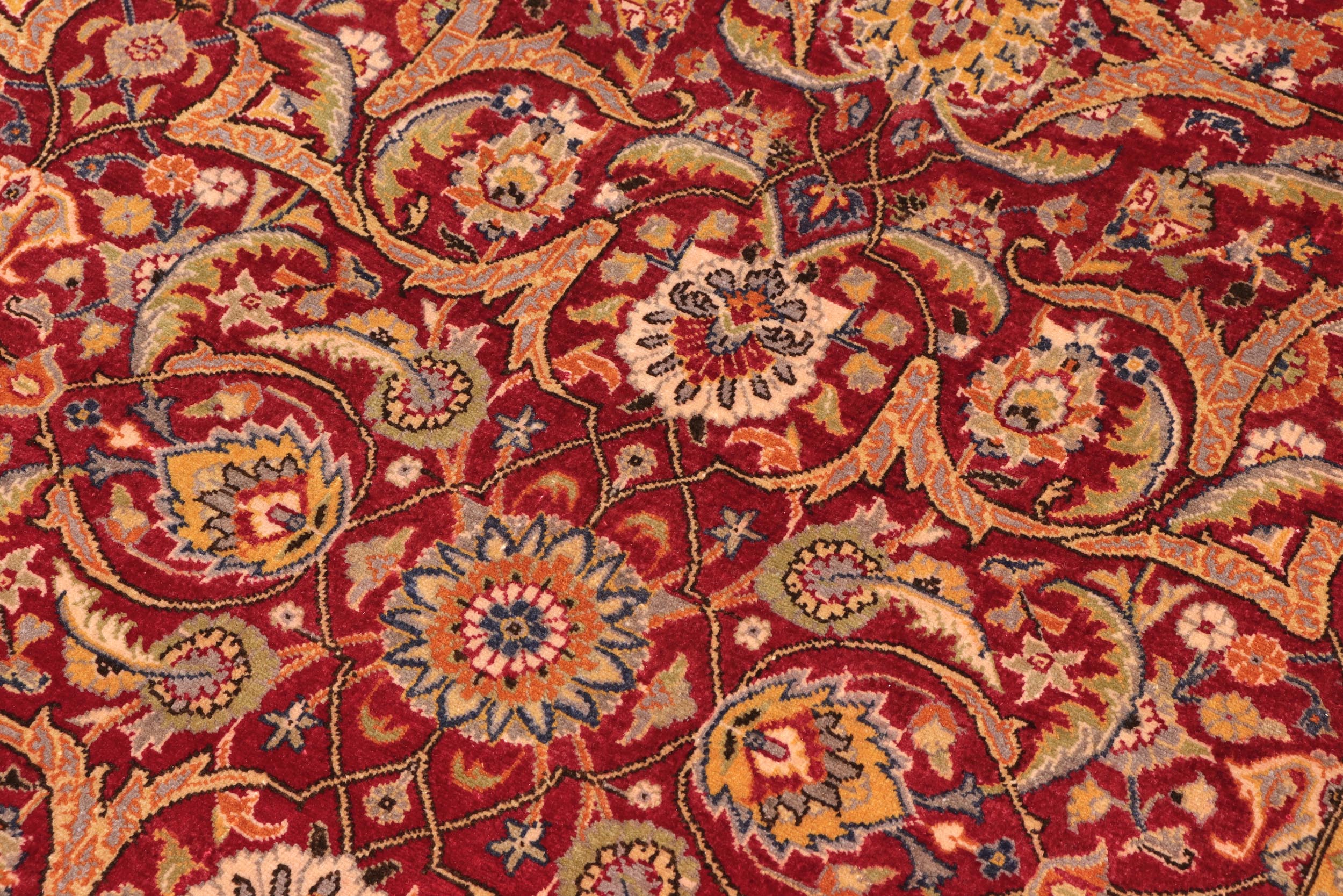 handmade Traditional Design Red Blue Hand Knotted RECTANGLE 100% WOOL area rug 8' x 10'