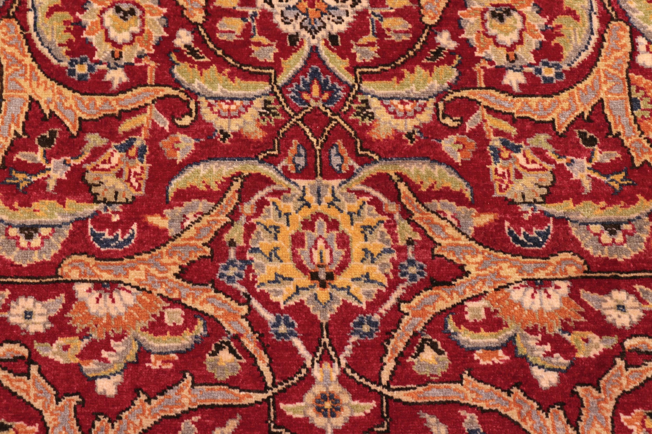 handmade Traditional Design Red Blue Hand Knotted RECTANGLE 100% WOOL area rug 8' x 10'