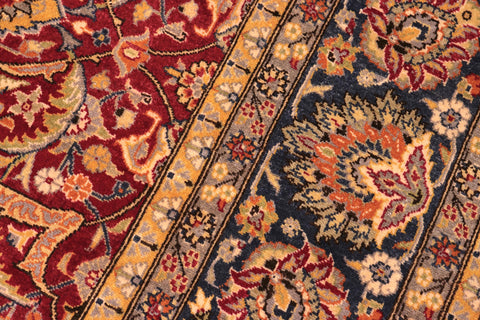 handmade Traditional Design Red Blue Hand Knotted RECTANGLE 100% WOOL area rug 8' x 10'