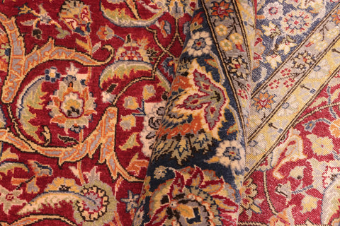 handmade Traditional Design Red Blue Hand Knotted RECTANGLE 100% WOOL area rug 8' x 10'