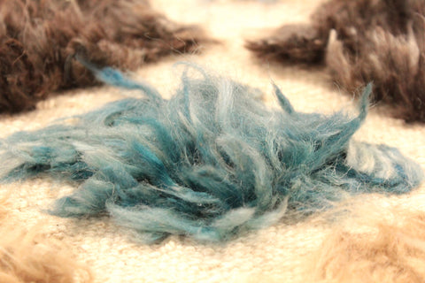 handmade Geometric Moroccan Hi Beige Blue Hand Knotted RECTANGLE 100% WOOL area rug 5' x 8'