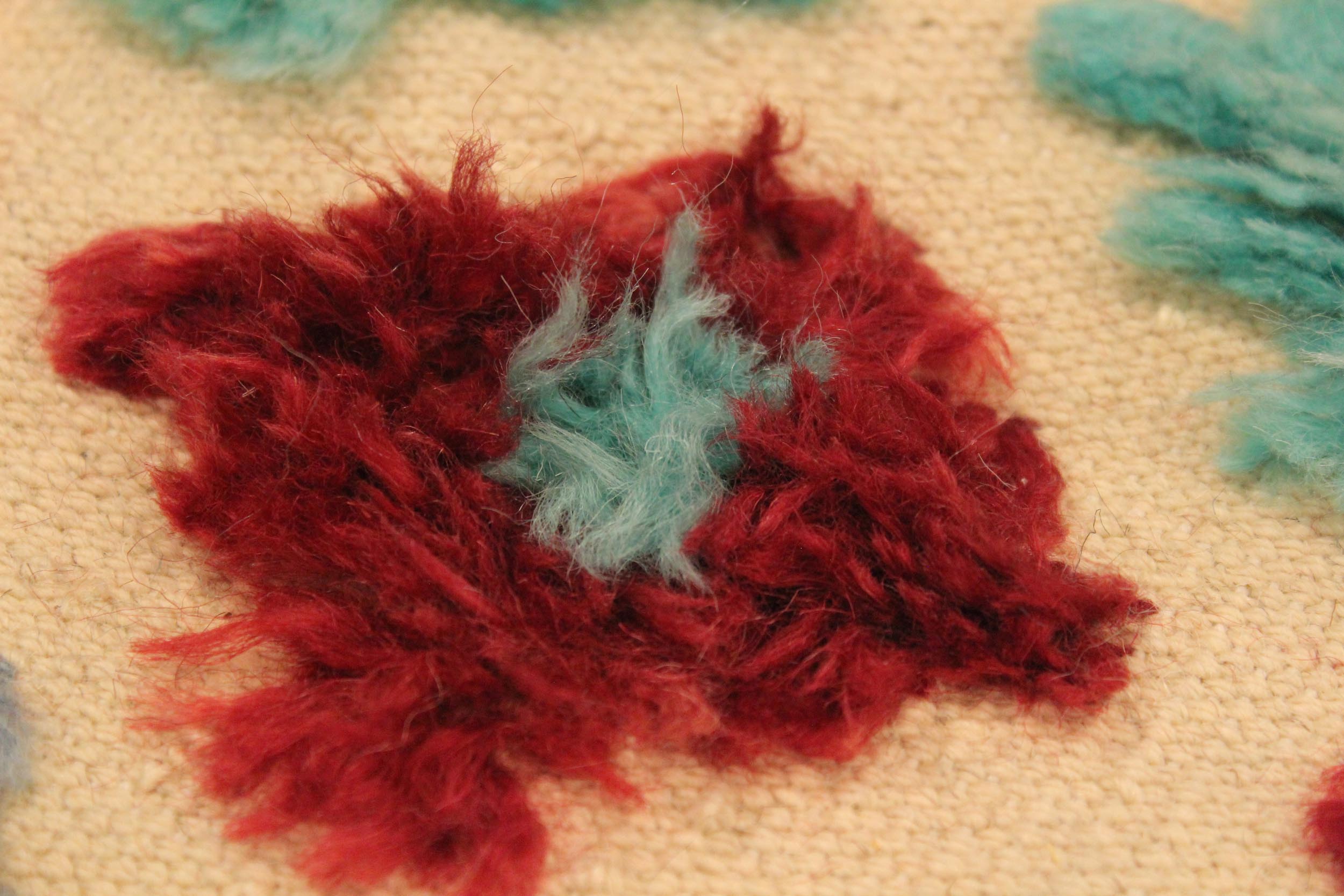 handmade Geometric Moroccan Hi Beige Blue Hand Knotted RECTANGLE 100% WOOL area rug 8' x 10'