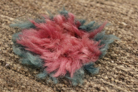 handmade Geometric Moroccan Hi Tan Blue Hand Knotted RECTANGLE 100% WOOL area rug 8' x 10'