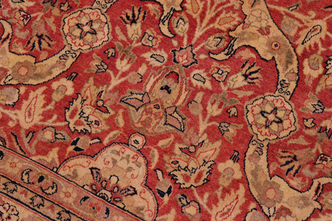 handmade Transitional Lahore Rust Gold Hand Knotted RECTANGLE 100% WOOL area rug 8' x 10'