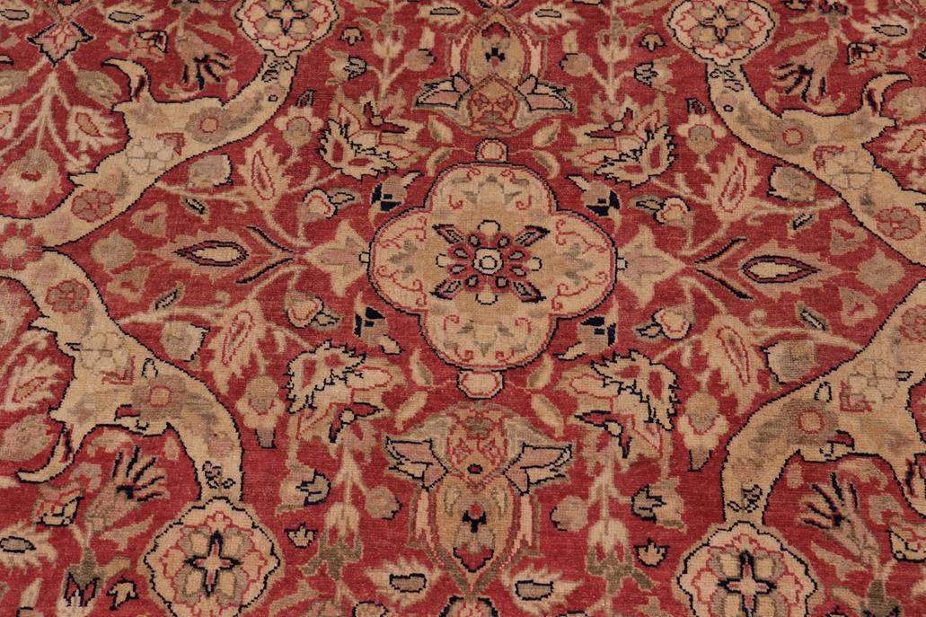 handmade Traditional Lahore Rust Gold Hand Knotted RECTANGLE 100% WOOL area rug 8'X10'