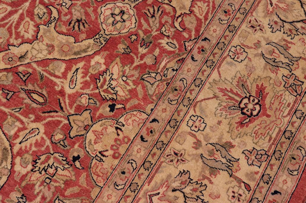 handmade Traditional Lahore Rust Gold Hand Knotted RECTANGLE 100% WOOL area rug 8'X10'