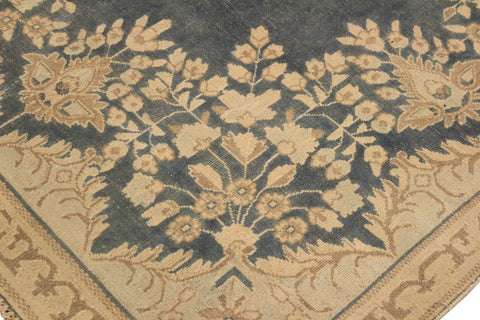 handmade Vintage Hand Painte Gray Beige Hand Knotted RECTANGLE 100% WOOL area rug 7' x 10'