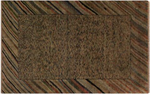 handmade Over Dyed Over Dyed Gray Rust Hand Knotted RECTANGLE 100% WOOL area rug 4' x 6'