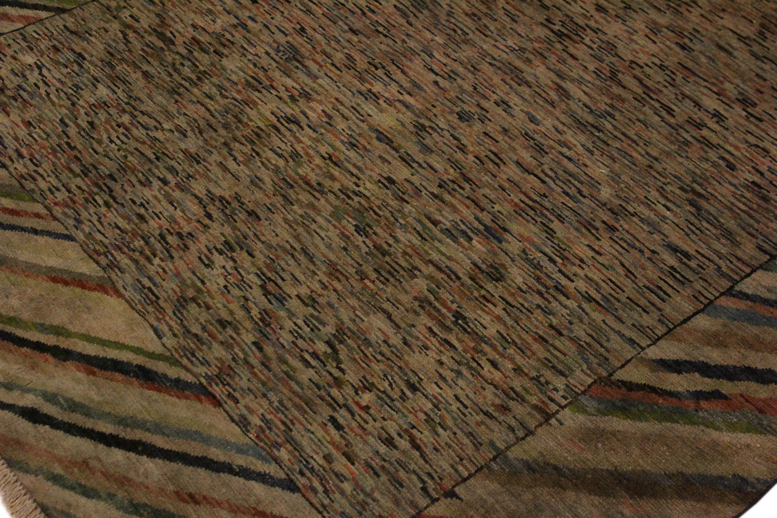 handmade Over Dyed Over Dyed Gray Rust Hand Knotted RECTANGLE 100% WOOL area rug 4' x 6'