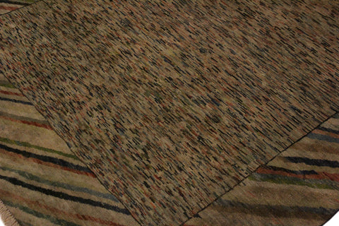 handmade Over Dyed Over Dyed Gray Rust Hand Knotted RECTANGLE 100% WOOL area rug 4' x 6'