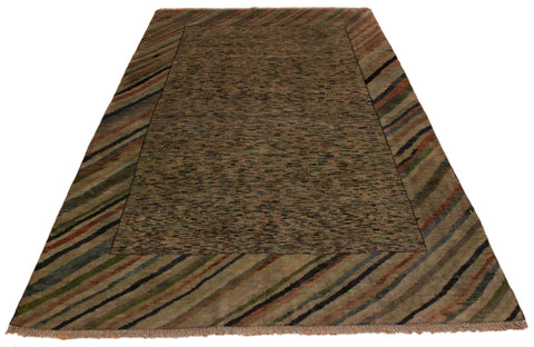 handmade Over Dyed Over Dyed Gray Rust Hand Knotted RECTANGLE 100% WOOL area rug 4' x 6'