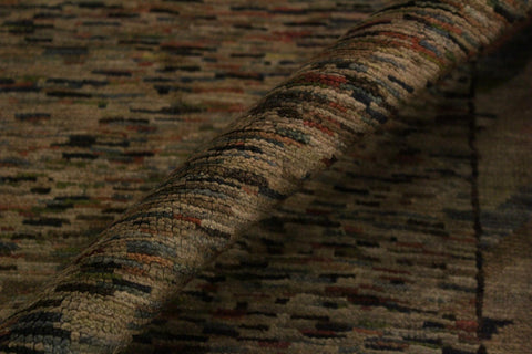 handmade Over Dyed Over Dyed Gray Rust Hand Knotted RECTANGLE 100% WOOL area rug 4' x 6'