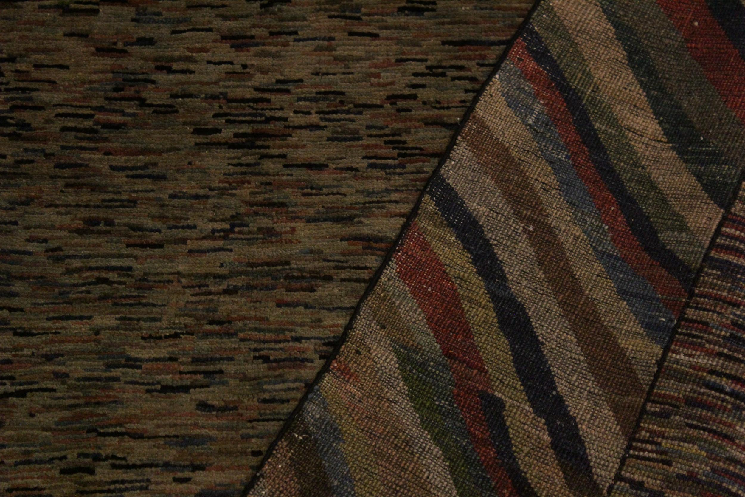 handmade Over Dyed Over Dyed Gray Rust Hand Knotted RECTANGLE 100% WOOL area rug 4' x 6'