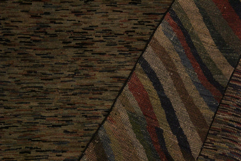 handmade Over Dyed Over Dyed Gray Rust Hand Knotted RECTANGLE 100% WOOL area rug 4' x 6'