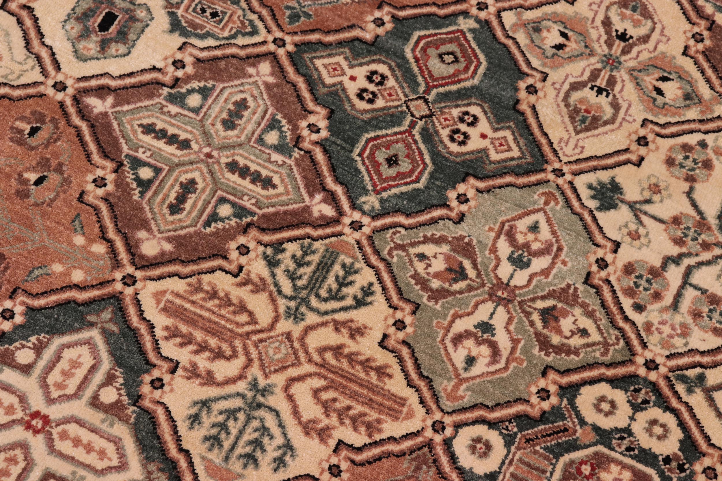 handmade Transitional  Green Green Hand Knotted RECTANGLE 100% WOOL area rug 8' x 10'