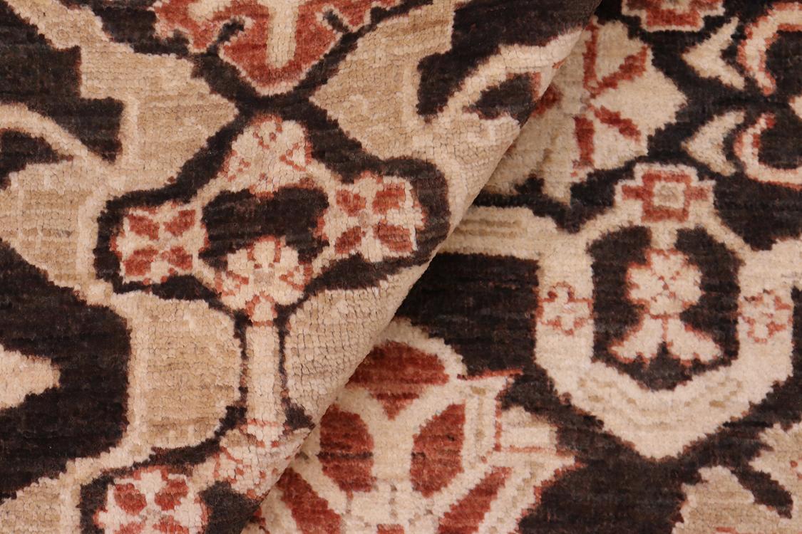 handmade Traditional Kafkaz Black Rust Hand Knotted RECTANGLE 100% WOOL area rug 5x6
