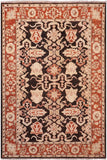 handmade Traditional Kafkaz Black Rust Hand Knotted RECTANGLE 100% WOOL area rug 5 x 6