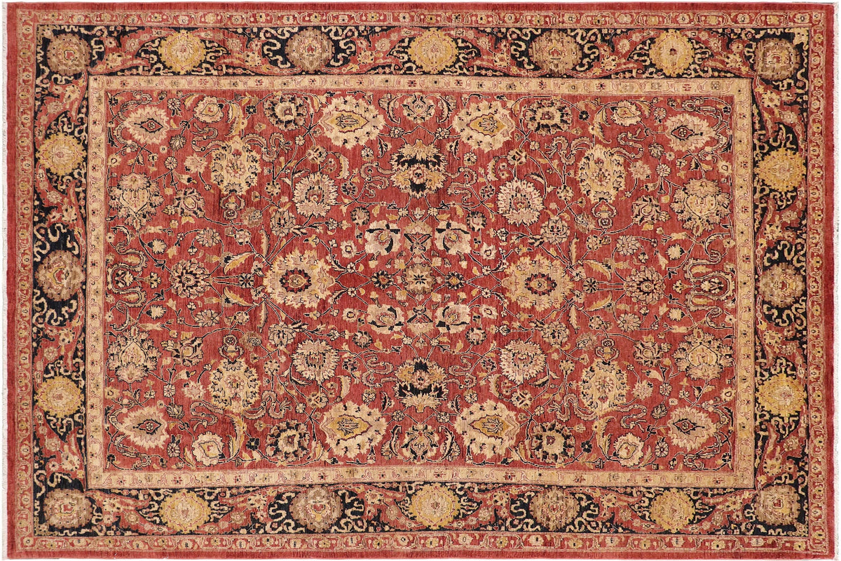 handmade Traditional Kafkaz Orange Blue Hand Knotted RECTANGLE 100% WOOL area rug 9x12