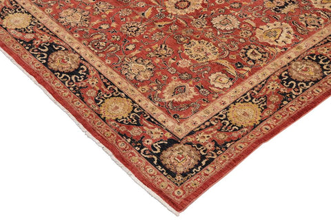 handmade Traditional Kafkaz Orange Blue Hand Knotted RECTANGLE 100% WOOL area rug 9X12