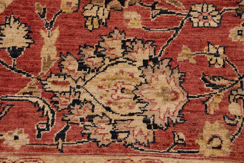 handmade Traditional Kafkaz Orange Blue Hand Knotted RECTANGLE 100% WOOL area rug 9X12