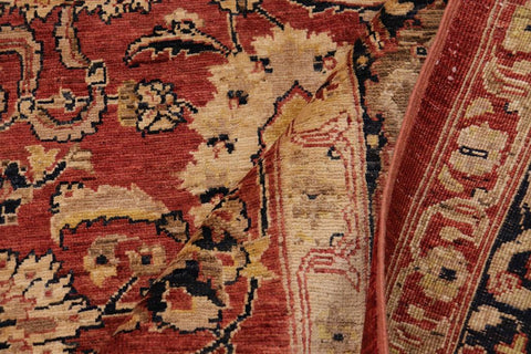 handmade Traditional Kafkaz Orange Blue Hand Knotted RECTANGLE 100% WOOL area rug 9X12