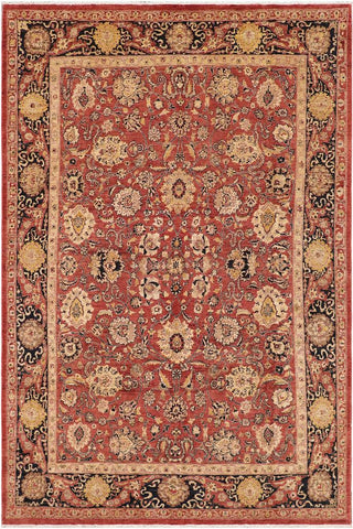 handmade Traditional Kafkaz Orange Blue Hand Knotted RECTANGLE 100% WOOL area rug 9X12