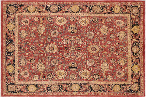 handmade Traditional Kafkaz Orange Blue Hand Knotted RECTANGLE 100% WOOL area rug 9x12