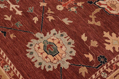 handmade Traditional Kafkaz Brown Tan Hand Knotted RECTANGLE 100% WOOL area rug 10X13