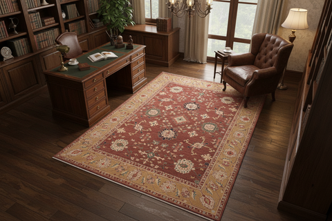 handmade Traditional Kafkaz Brown Tan Hand Knotted RECTANGLE 100% WOOL area rug 10x13