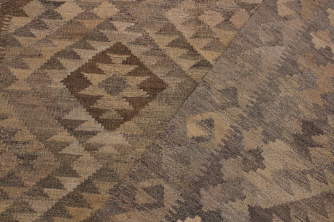 handmade Modern Kilim Tan Brown Hand-Woven RECTANGLE 100% WOOL area rug 5 x 7