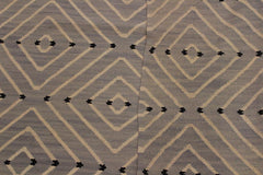 Flat Weave Kilim Antique Navaho Vintage handmade Modern Kilim gray Beige Hand-Woven Rectangle 100% Wool Area Rug 5x7 