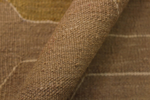 handmade Modern Kilim Blue Tan Hand-Woven RECTANGLE 100% WOOL area rug 10x14