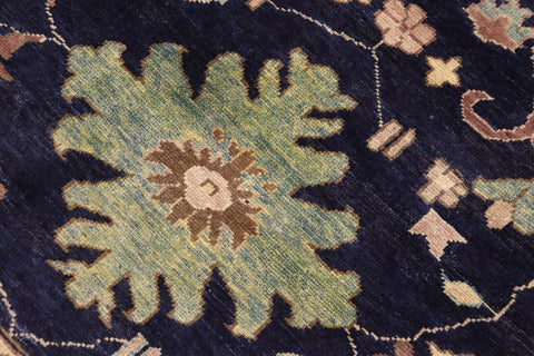 handmade Traditional Kafkaz Blue Beige Hand Knotted RECTANGLE 100% WOOL area rug 9x12