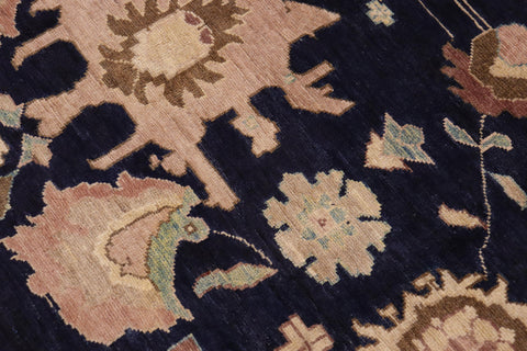 handmade Traditional Kafkaz Blue Beige Hand Knotted RECTANGLE 100% WOOL area rug 9x12