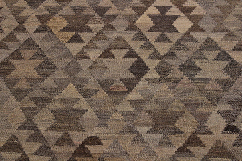 handmade Modern Kilim Tan Gray Hand-Woven RECTANGLE 100% WOOL area rug 6 x 8