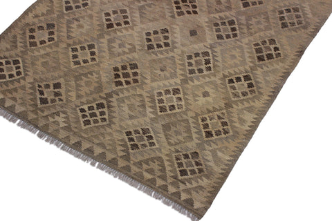 handmade Modern Kilim Tan Gray Hand-Woven RECTANGLE 100% WOOL area rug 5 x 7