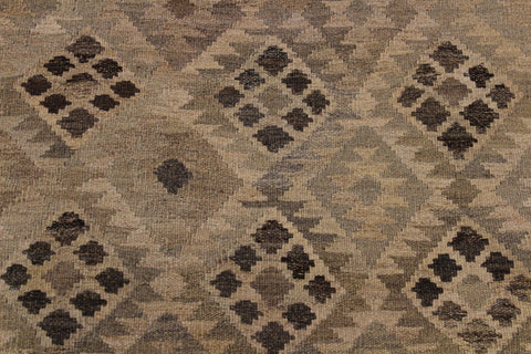 handmade Modern Kilim Tan Gray Hand-Woven RECTANGLE 100% WOOL area rug 5 x 7