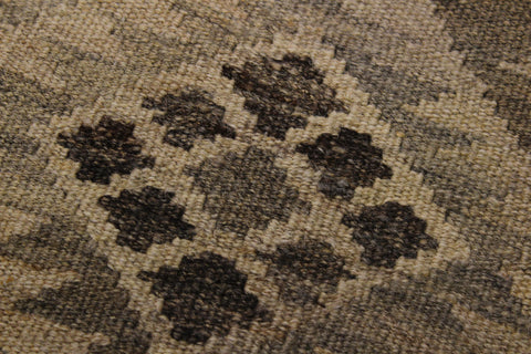 handmade Modern Kilim Tan Gray Hand-Woven RECTANGLE 100% WOOL area rug 5 x 7