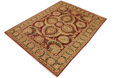 handmade Traditional Kafkaz Brown Green Hand Knotted RECTANGLE 100% WOOL area rug 9X12