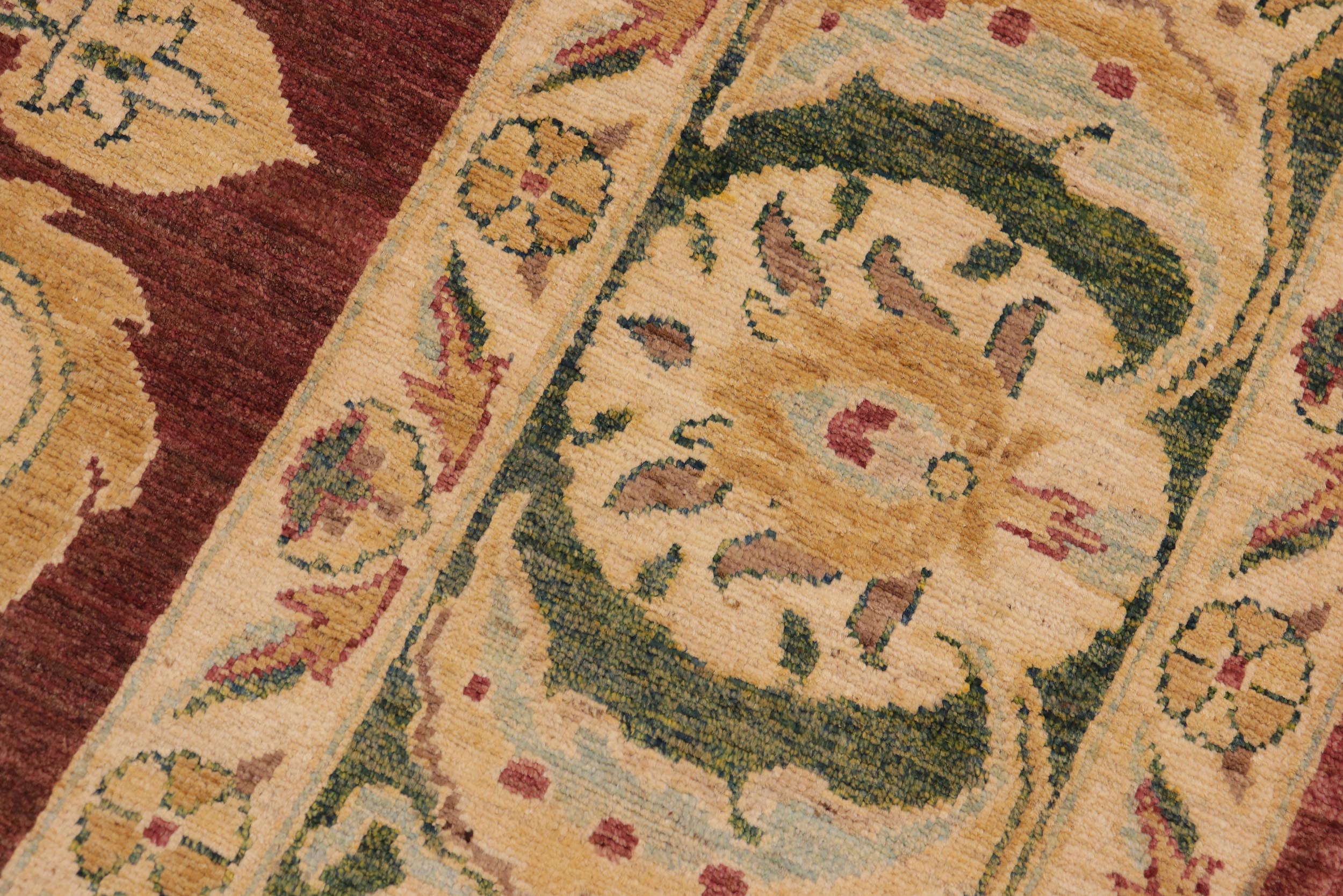 handmade Traditional Kafkaz Brown Green Hand Knotted RECTANGLE 100% WOOL area rug 9' x 12'