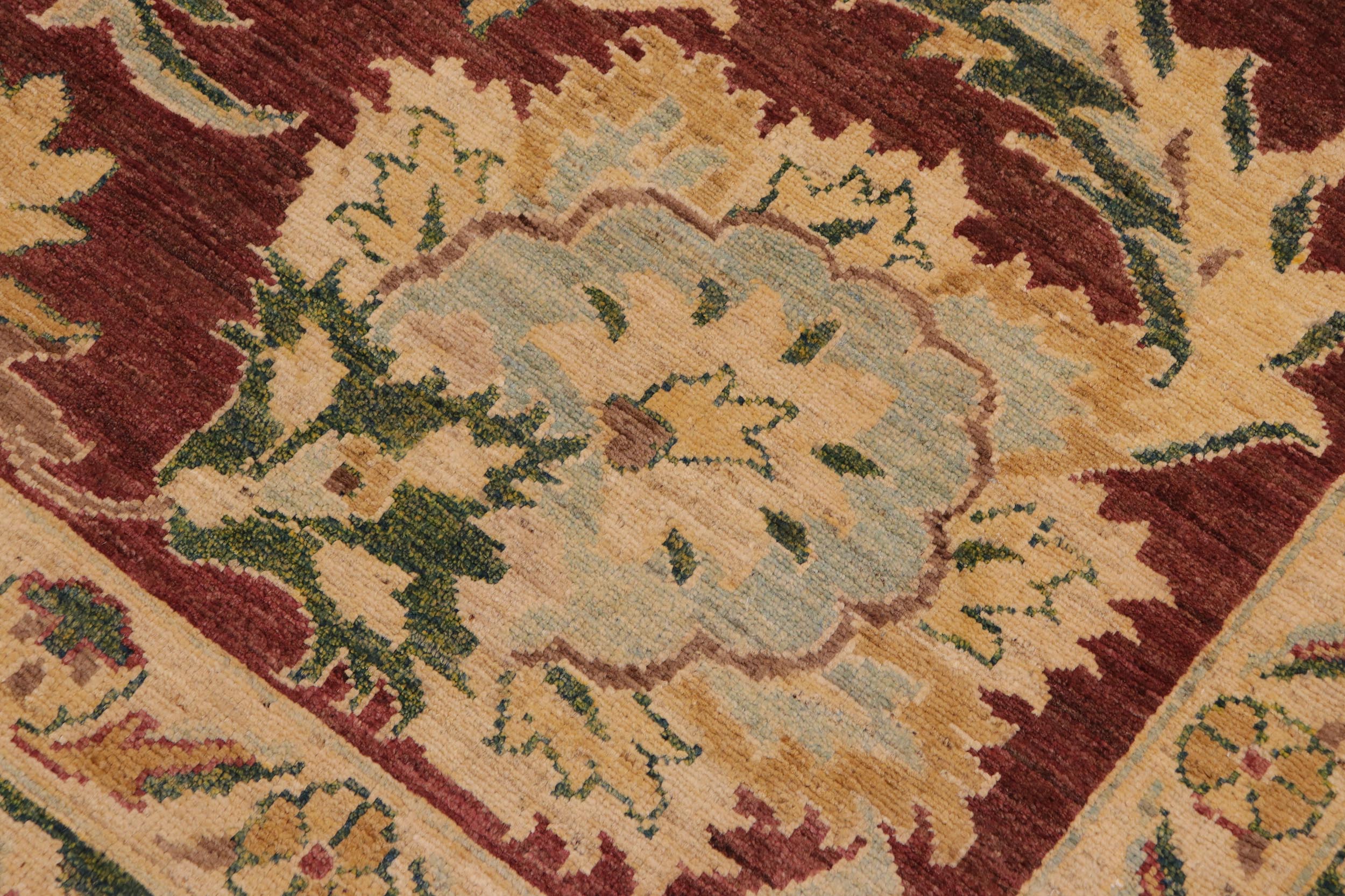 handmade Traditional Kafkaz Brown Green Hand Knotted RECTANGLE 100% WOOL area rug 9' x 12'